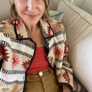 Vintage Jane Ashley Tapestry Button Up Jacket Chore Coat - Size XL